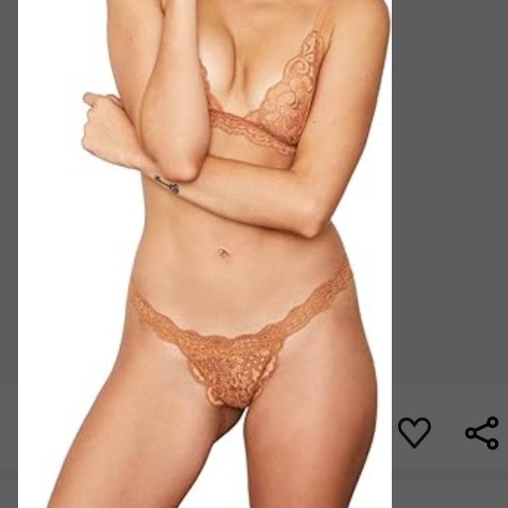 Free people x We are HAH (Hot as Hell) T String Me a Thong L Brown Sugar NEW!